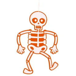 Best Móvil Esqueleto de Fieltro Naranja 70 cm Halloween