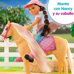 Best - Muñeca articulada con caballo y accesorios de cuidado ㅤ Muñecas