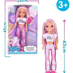 Discount - Muñeca con pelo rosa, juego para peinar y decorar, máquina de gemas y accesorios ㅤ Muñecas