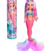 - Muñeca Sirena Coral con Cola Multicolor y Melena Larga ㅤ*NANCY