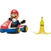 Online - Super Mario - Vehículo acrobático de Super Mario Kart con plátano y giros 360º ㅤ Figuras De Acción