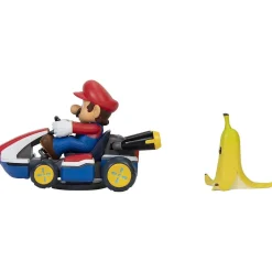 Online - Super Mario - Vehículo acrobático de Super Mario Kart con plátano y giros 360º ㅤ Figuras De Acción