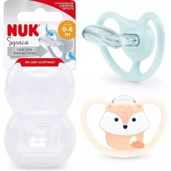 - Pack 2 chupetes Space silicona 0-6 meses Zorro/Arcoíris Biberones Y Chupetes·Chupetes