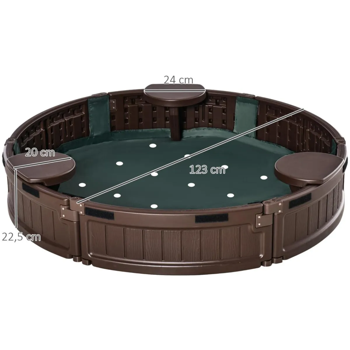 Discount - Arenero con Asientos y Cubierta Impermeable Juguetes De Verano