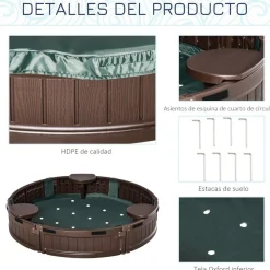 Discount - Arenero con Asientos y Cubierta Impermeable Juguetes De Verano