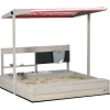 Clearance - Arenero de madera con toldo Juguetes De Verano