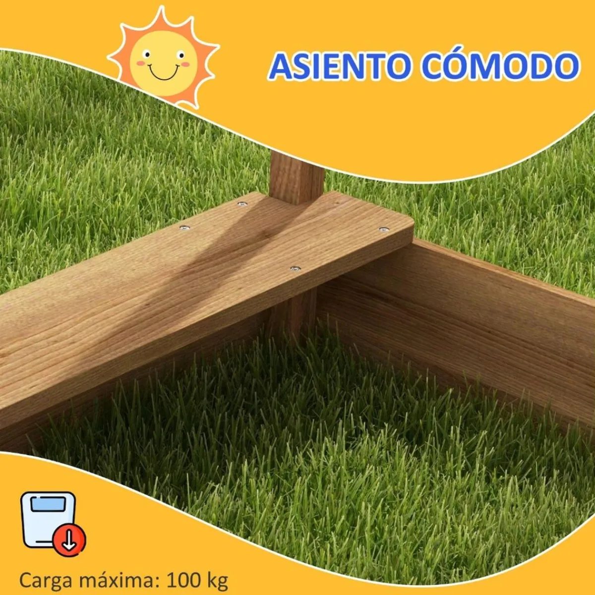 Outsunny - Arenero de madera Casita*Homcom New