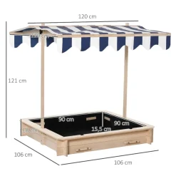 - Arenero de madera*OUTSUNNY Outlet