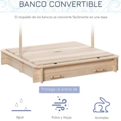 - Arenero de madera*OUTSUNNY Outlet