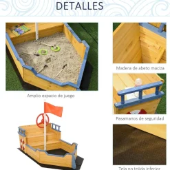 Outlet - Arenero galeón de madera Juguetes De Verano