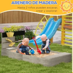 Best - Arenero infantil de madera con juegos Juguetes De Verano