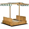 - Arenero infantil de madera con toldo*Outsunny Best