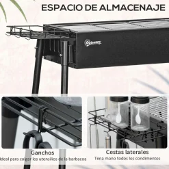 Hot - Barbacoa de carbón portatil con dos parrillas Juguetes De Verano