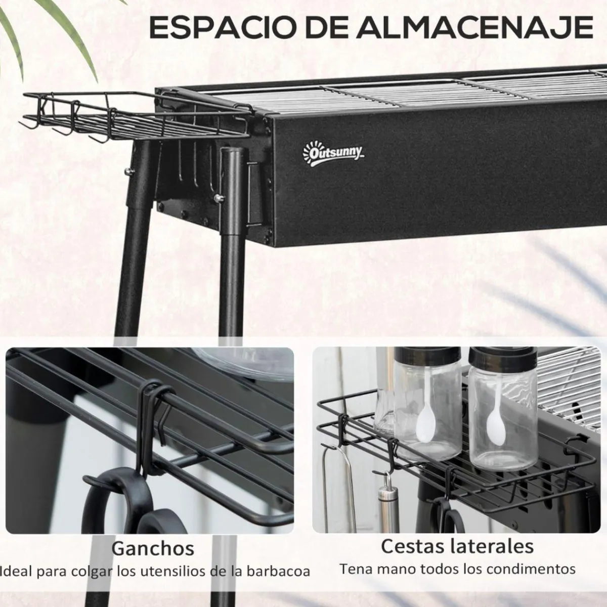 Hot - Barbacoa de carbón portatil con dos parrillas Juguetes De Verano