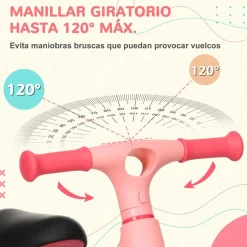Outsunny - Bicicleta equilibrio Naranja con manillar giratorio Motos Y Triciclos