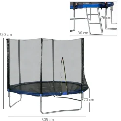 Outsunny - Cama elástica infantil 305 cm*Homcom Online