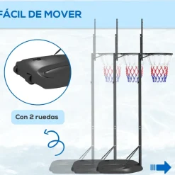 Outsunny - Canasta baloncesto regulable con base rellenable*SPORTNOW Online