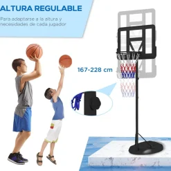 Outsunny - Canasta baloncesto regulable con base rellenable*SPORTNOW Online