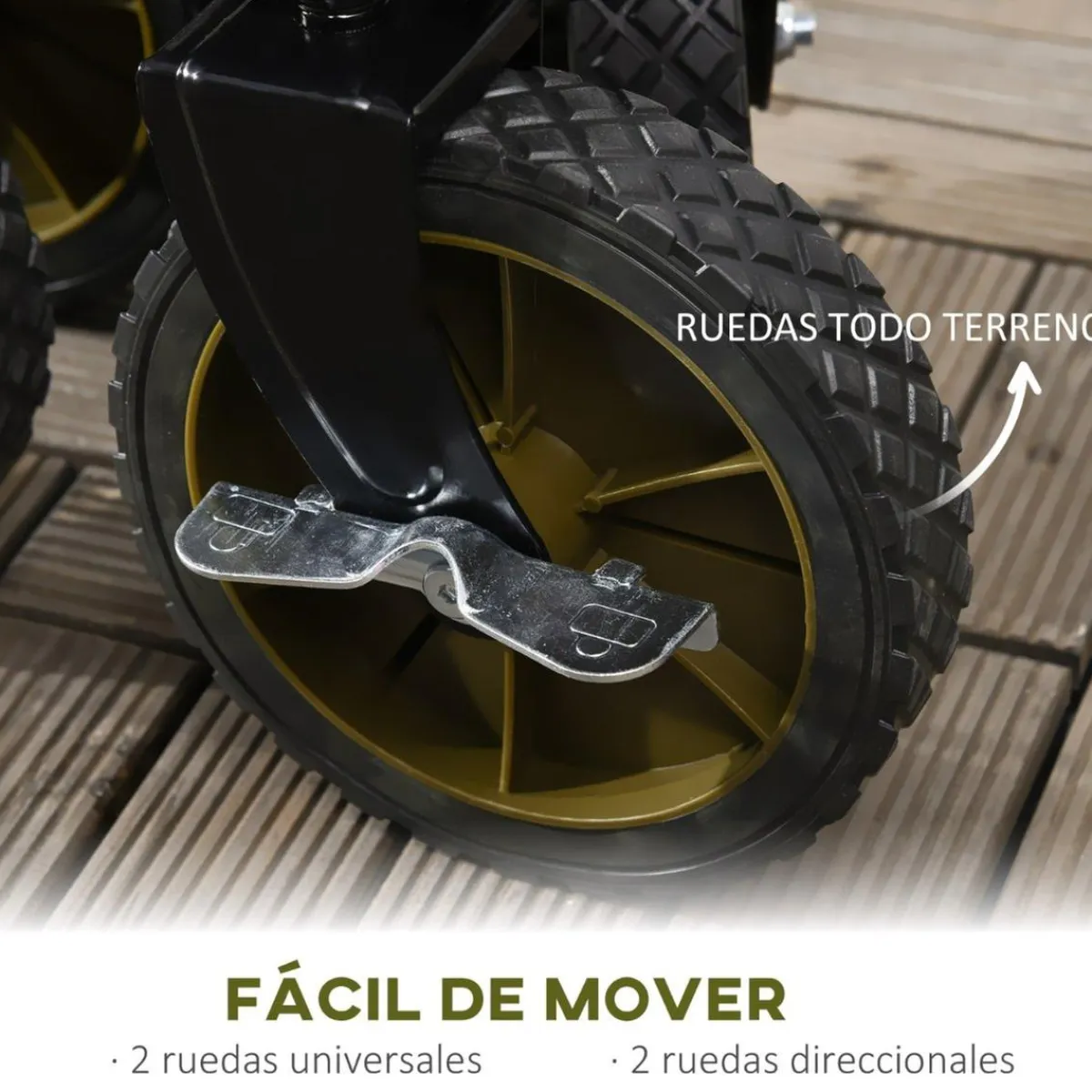 - Carro con tablero plegable Verde*Outsunny Clearance