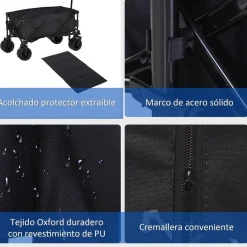 - Carro de playa plegable*Outsunny New