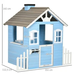 Best - Casa de madera infantil Azul Casas