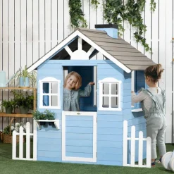 Best - Casa de madera infantil Azul Casas