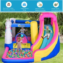 - Castillo hinchable infantil 5 en 1*Outsunny Best