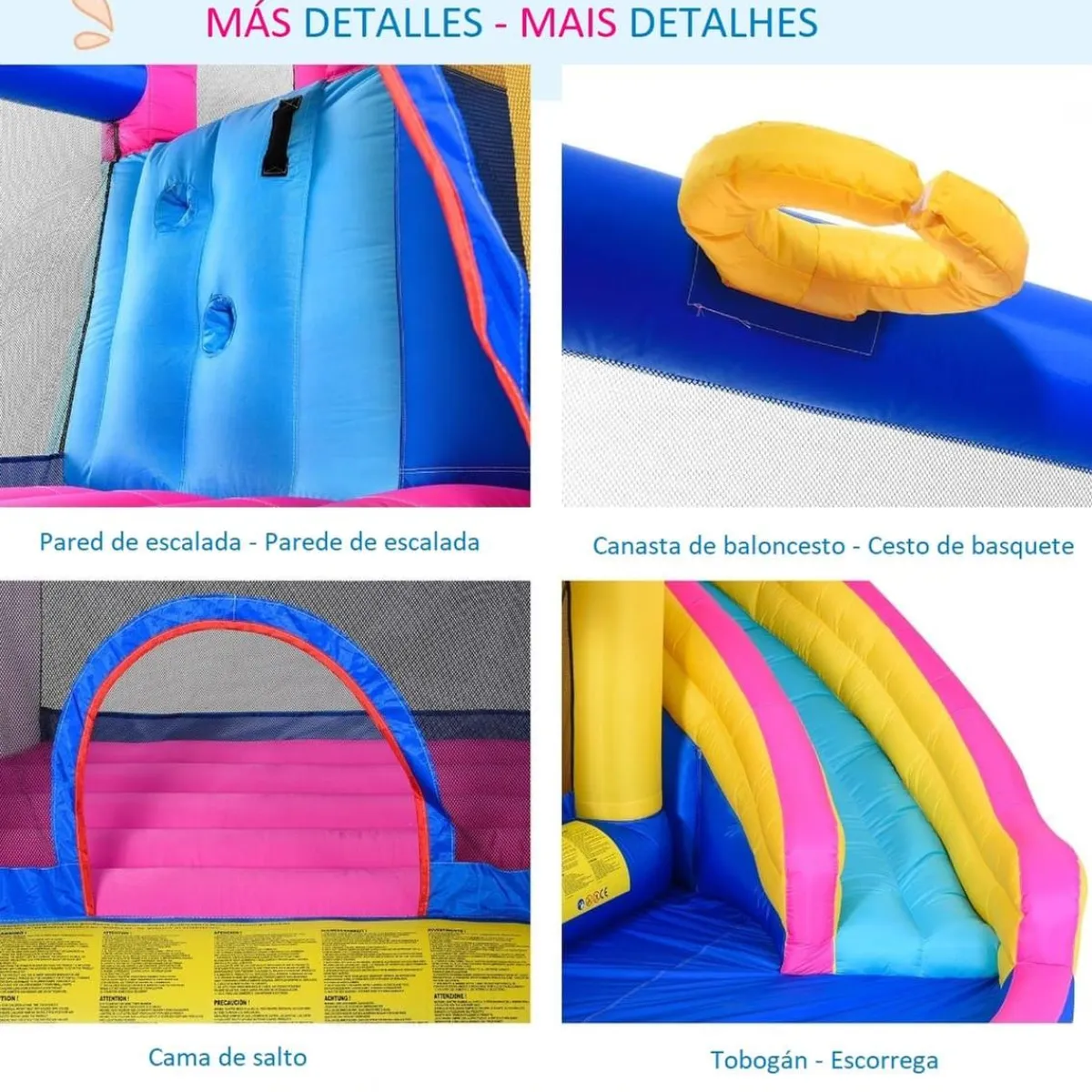 - Castillo hinchable infantil 5 en 1*Outsunny Best