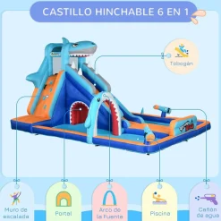 - Castillo hinchable Tiburón*Outsunny Clearance