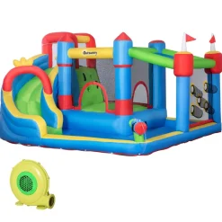 - Castillo hinchable 6 en 1 con tobogán*Outsunny Sale
