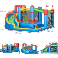 - Castillo hinchable 6 en 1 con tobogán*Outsunny Sale