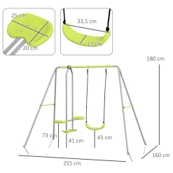 - Columpio de Jardín 2 en 1*Outsunny