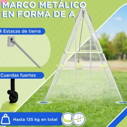- Columpio de Jardín 2 en 1*Outsunny