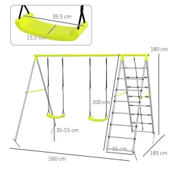 - Conjunto 4 en 1 Columpios con Escalador Columpios