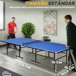 - Mesa Ping Pong plegable con Red, Palas y Pelotas*Outsunny