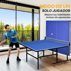 - Mesa Ping Pong plegable con Red, Palas y Pelotas*Outsunny