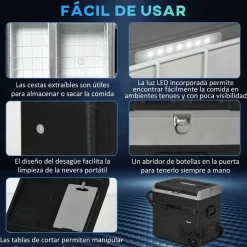 Best - Nevera congelador portatil 45L Negro Figuras De Acción