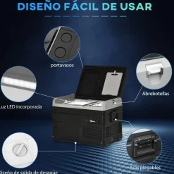 New - Nevera congelador portatil 35L Negro Figuras De Acción