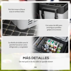 New - Nevera congelador 40L Gris y Negro Figuras De Acción