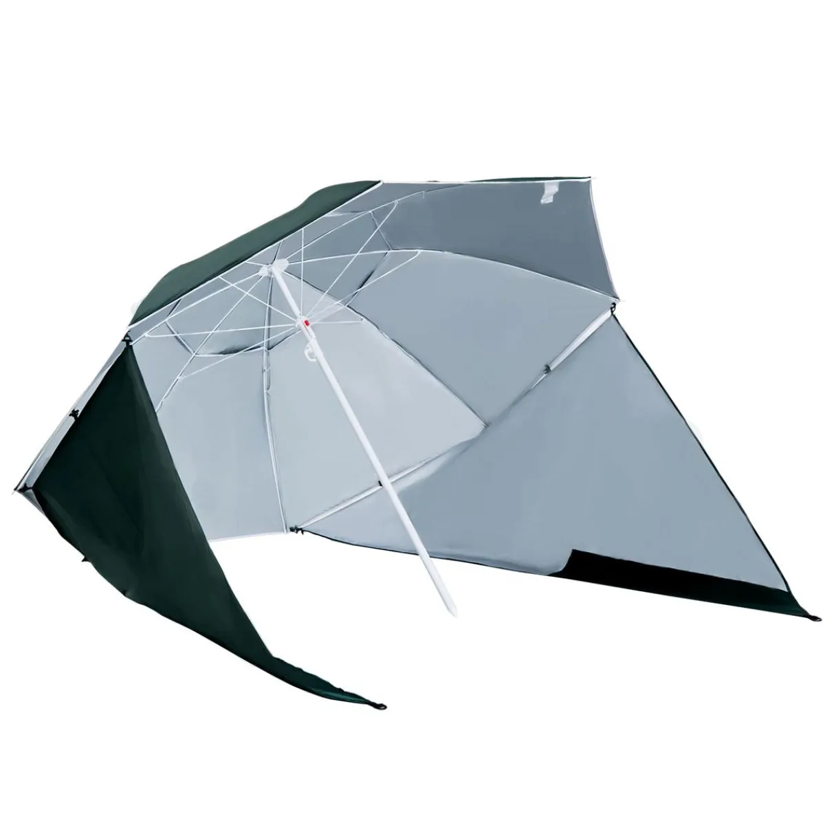 - Parasol con dos paneles laterales Verde*Outsunny Best