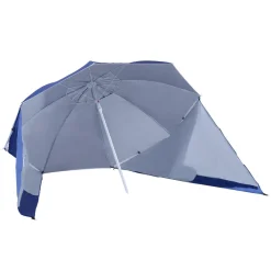 - Parasol con dos paneles laterales Azul*Outsunny Best