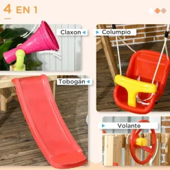 Clearance - Parque de juego con tobogán y columpio Columpios