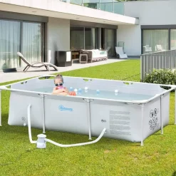 Sale - Piscina desmontable tubular gris 2.000 l con depuradora Piscinas Tubulares|Piscinas
