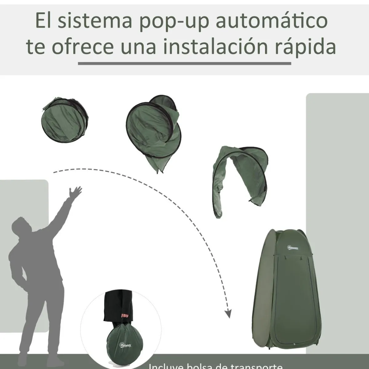 - Tienda camping Pop Up Verde*Outsunny Best