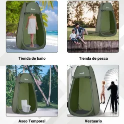 - Tienda camping Pop Up Verde*Outsunny Best