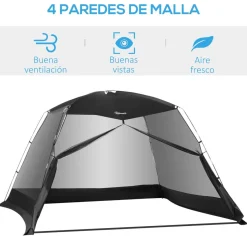 Sale - Tienda con mosquiteras 3x3x2 m Negro Juguetes De Verano