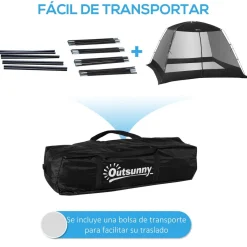 Sale - Tienda con mosquiteras 3x3x2 m Negro Juguetes De Verano