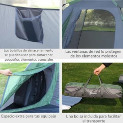 Outlet - Tienda de campaña Pop Up 250x194x160 cm Verde Juguetes De Verano