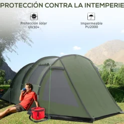 Online - Tienda de campaña familiar 475x264x172 cm Verde Juguetes De Verano