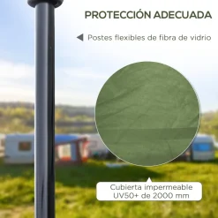 Hot - Tienda de campaña Pop Up 210x210x150cm Verde Juguetes De Verano